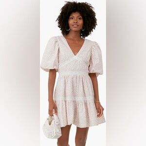 Hyacinth House Isabelle Pink Ditsy Floral Lace Dress